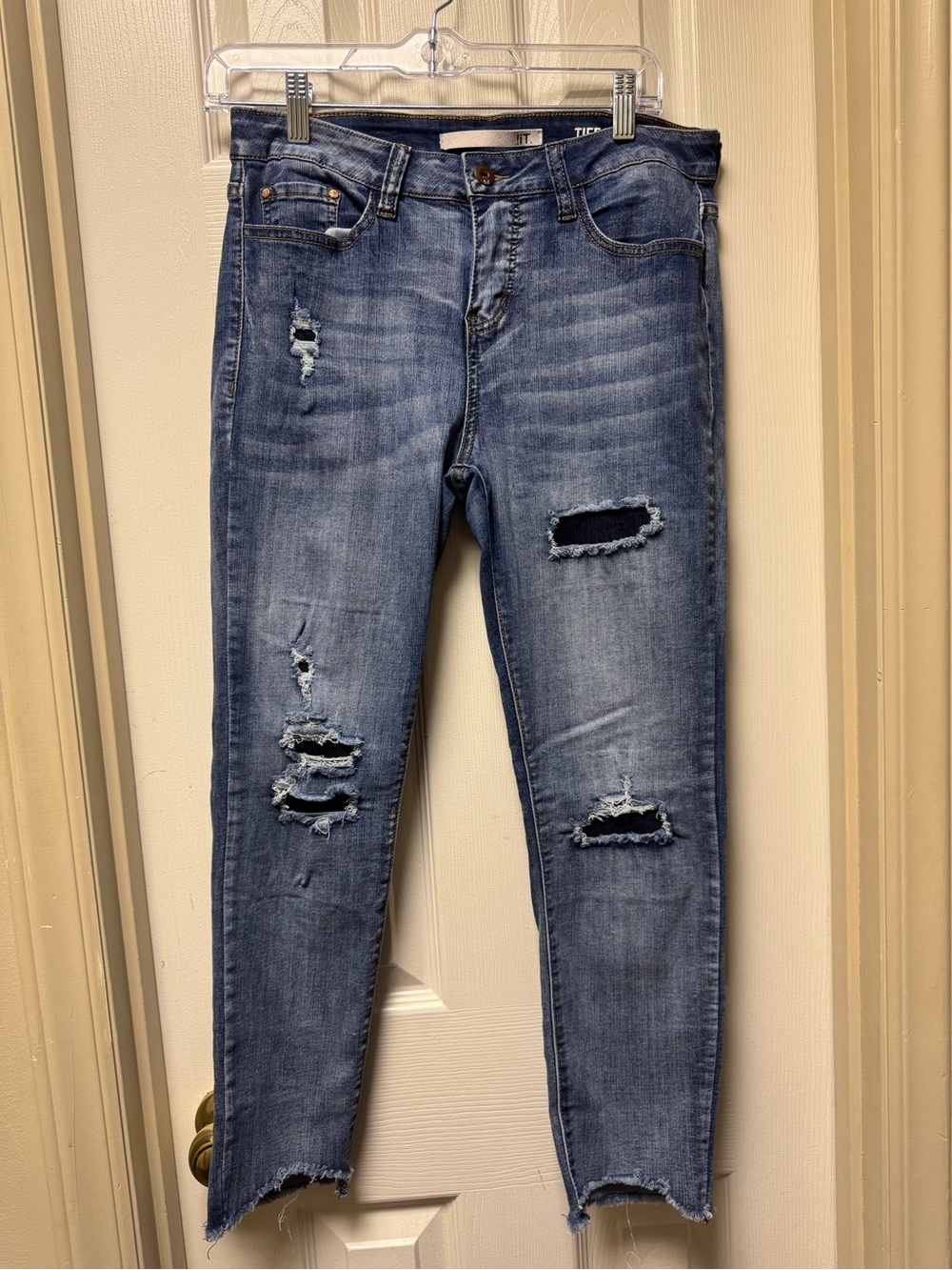 Blue Ripped Skinny Jeans Sz 8